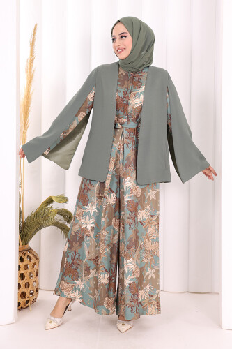 Прямая куртка Cape Sleeve Look 7666 Mint - 2