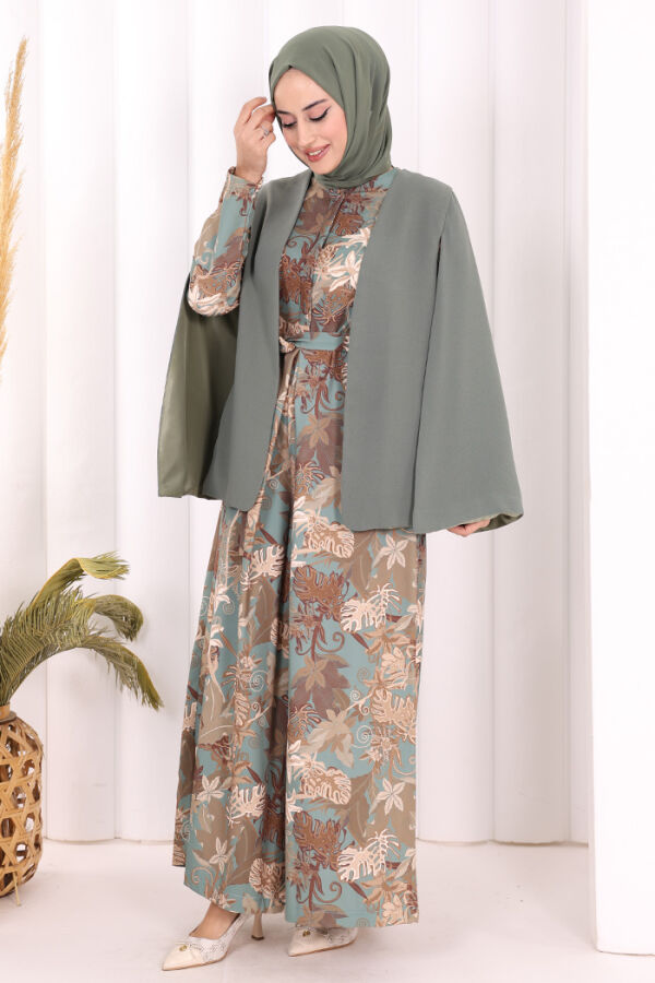 Прямая куртка Cape Sleeve Look 7666 Mint - 3