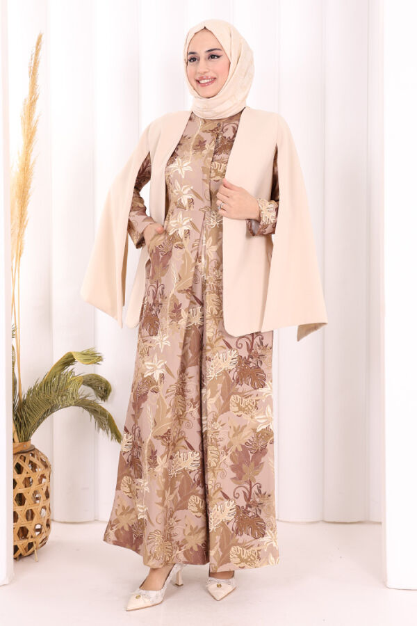 Куртка Cape Sleeve Look с прямой подкладкой 7666 Stone - 1