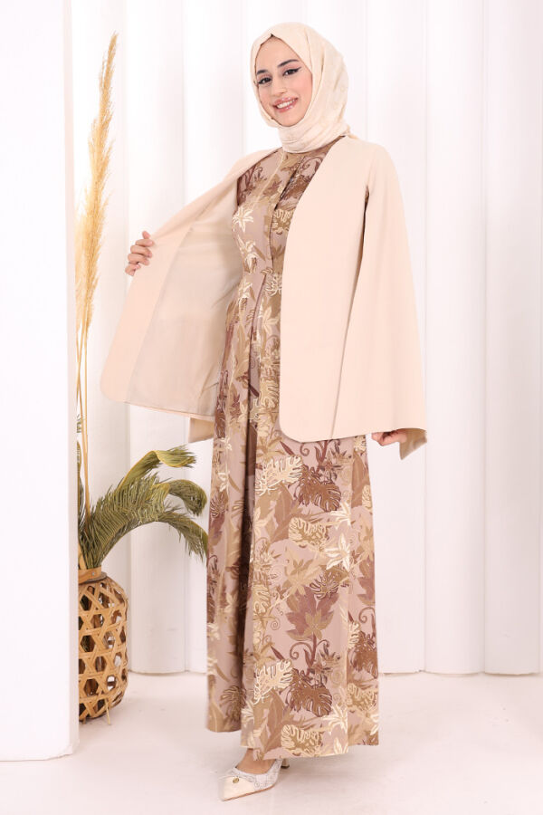 Куртка Cape Sleeve Look с прямой подкладкой 7666 Stone - 2