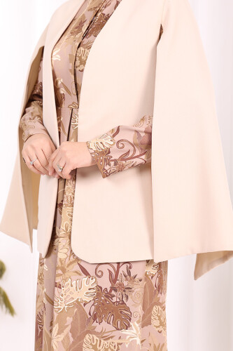 Куртка Cape Sleeve Look с прямой подкладкой 7666 Stone - 6