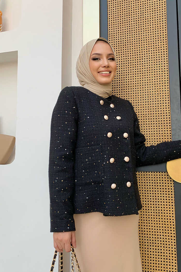 Chanel on sale blazer black