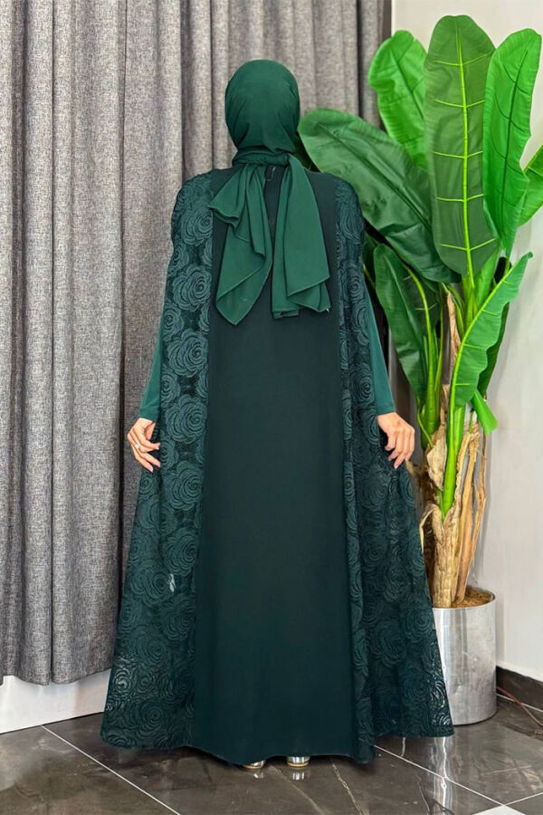 Dantel Abaya 7884 Zümrüt - 2