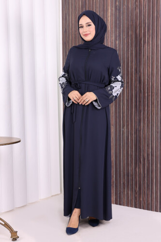 Çift Taraflı Çift Renk Ferace 7897 Lacivert - 2