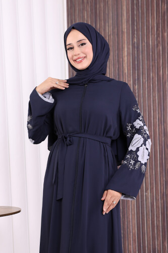 Çift Taraflı Çift Renk Ferace 7897 Lacivert - 5