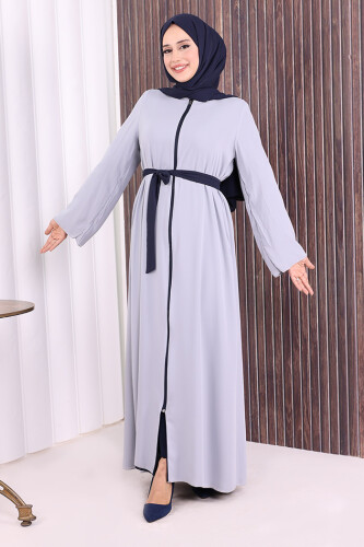 Çift Taraflı Çift Renk Ferace 7897 Lacivert - 7