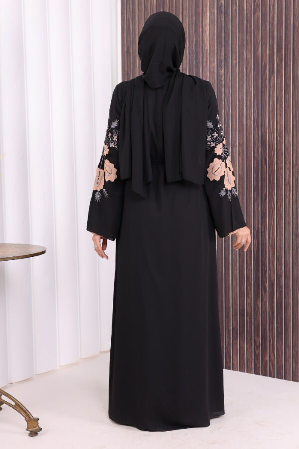 Çift Taraflı Çift Renk Ferace 7897 Siyah - 3