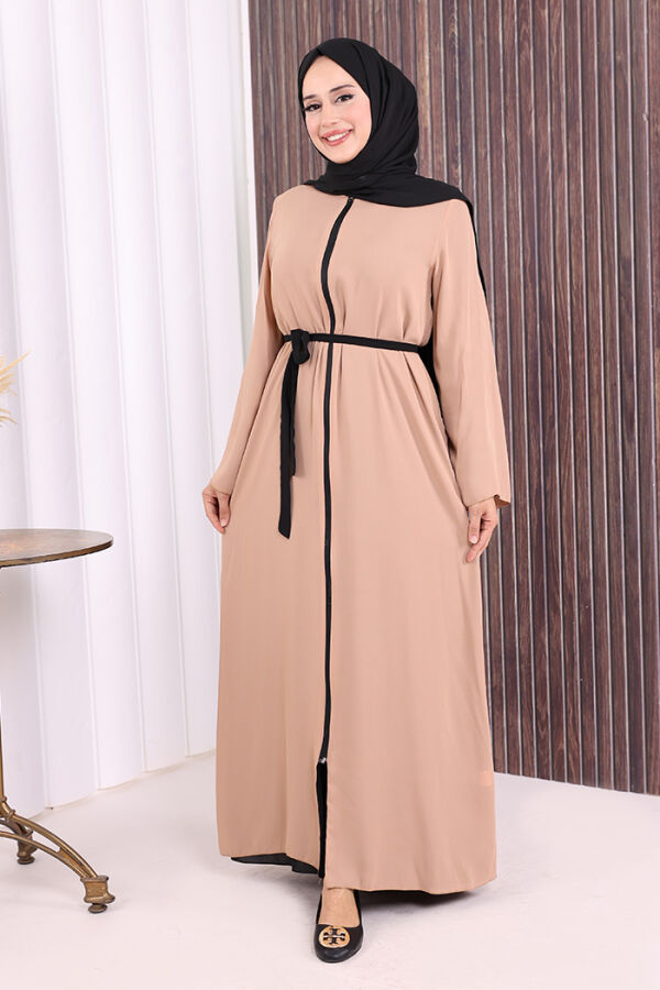 Çift Taraflı Çift Renk Ferace 7897 Siyah - 6