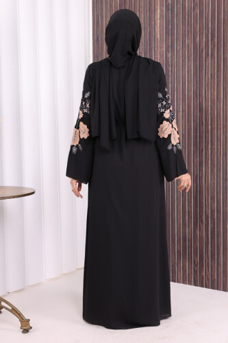 Çift Taraflı Çift Renk Ferace 7897 Siyah - 3