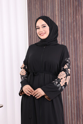 Çift Taraflı Çift Renk Ferace 7897 Siyah - 4