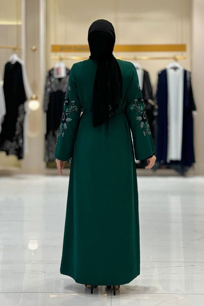 Çift Taraflı Çift Renk Ferace 7897 Zümrüt - 8