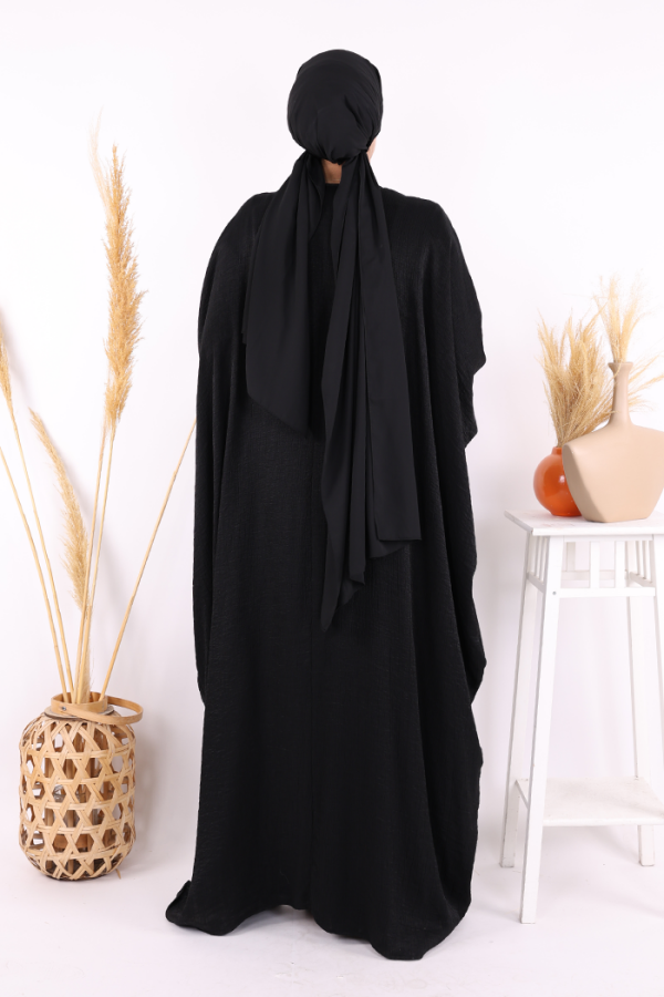 Yarasakol Abayalı Elbise Takım 8497 Siyah - 3