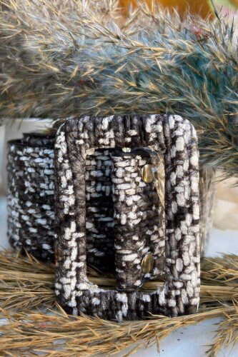 9014 Ekose Kemer Siyah - 3