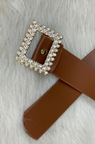 9030 Kare Taşlı Taba - Bym Fashion