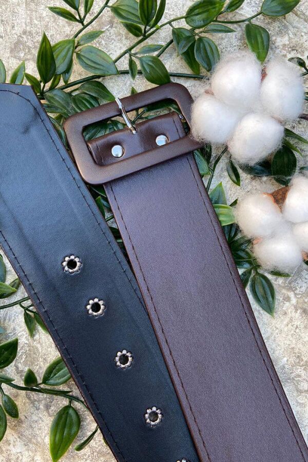 9035 Deri Kemer Kahverengi - 4