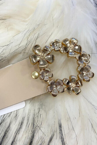 9045 Çiçek Toka Kemer Taş - Bym Fashion