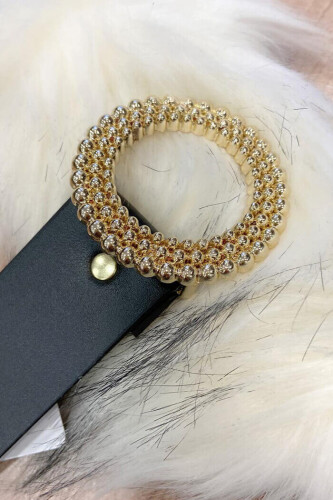 9046 Kemer Siyah - Bym Fashion