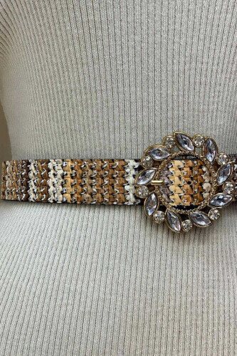 9055 Etnik Desen Kemer Taba - 2