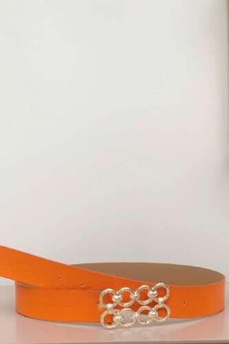 9104 kemer Turuncu - Bym Fashion