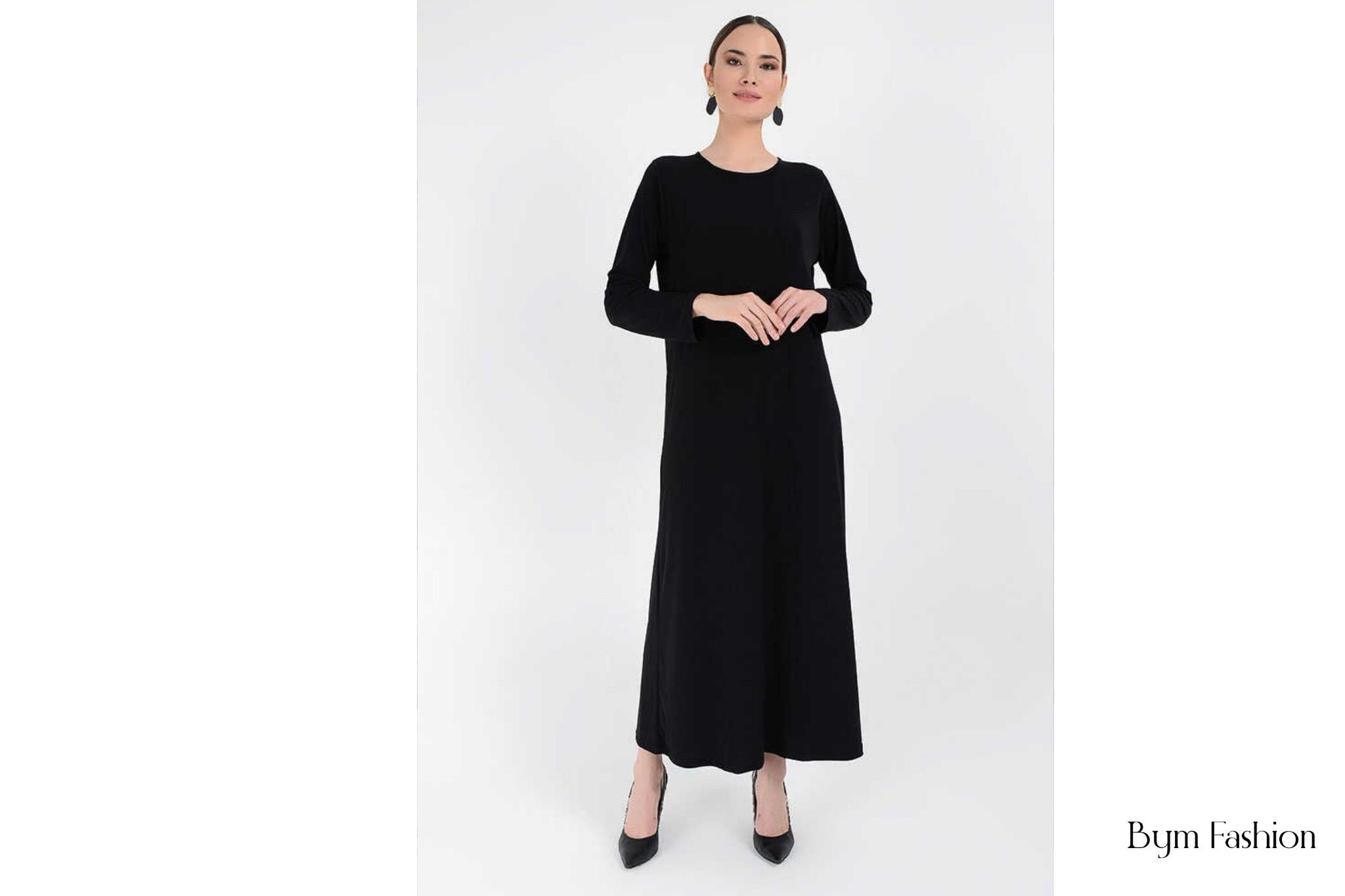  Siyah Uzun Tesettür Elbise Nasıl Kombinlenir?