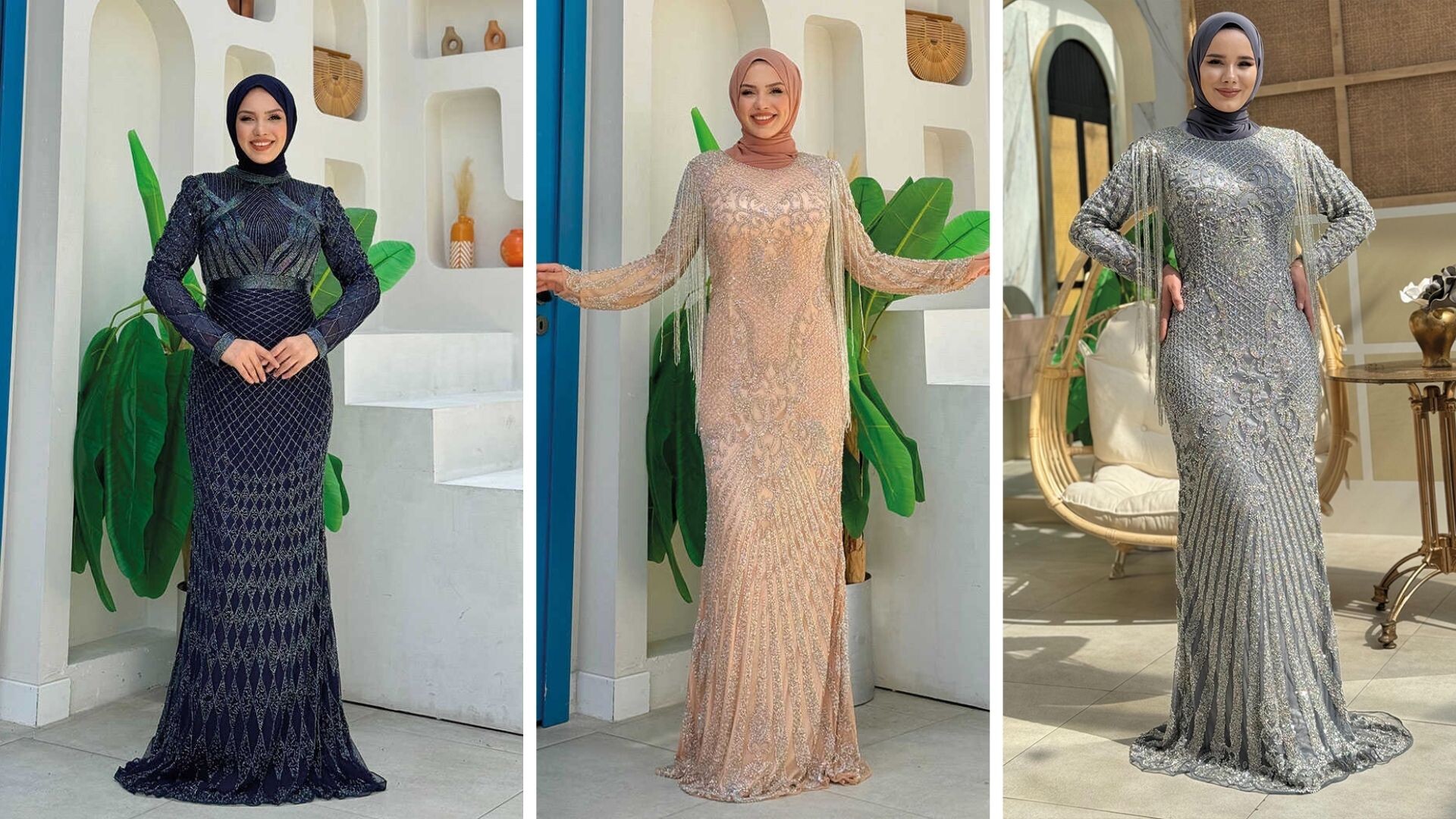 Tesettür Taşlı Abiye ve Şal Uyumu Nasıl Olmalı?