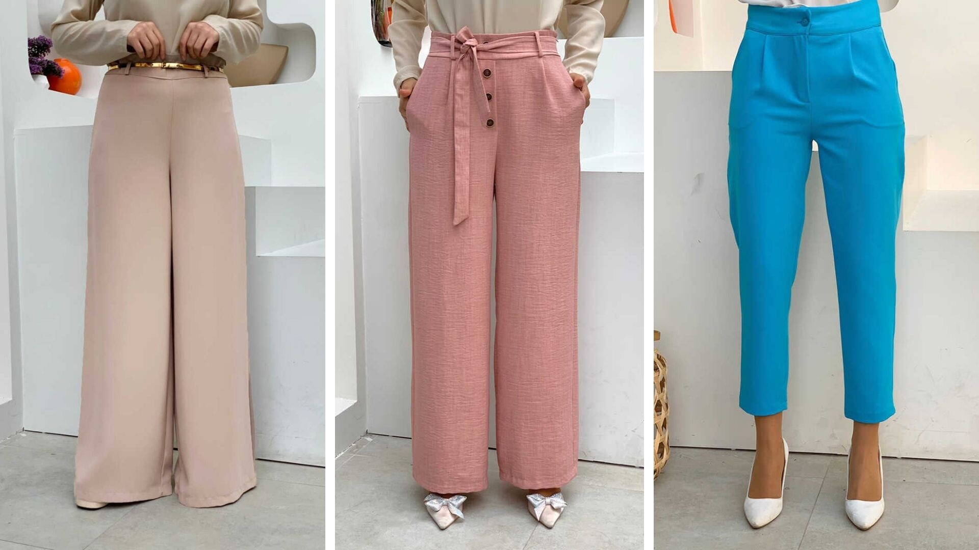 Yazın En Favori Tesettür Pantolon Modelleri