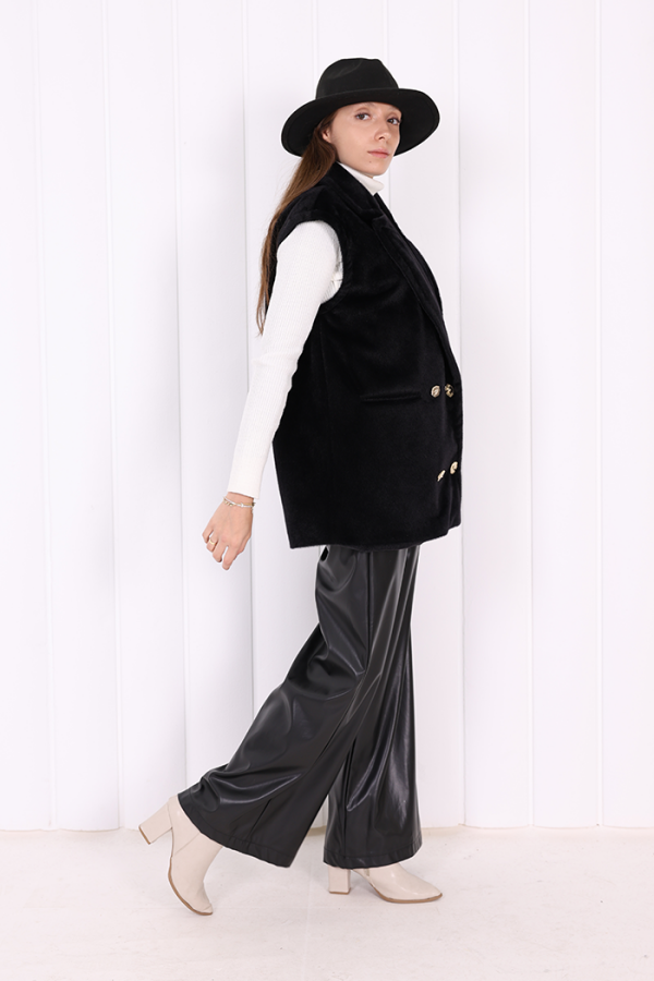 Angora Yelek 70031 Siyah - 2