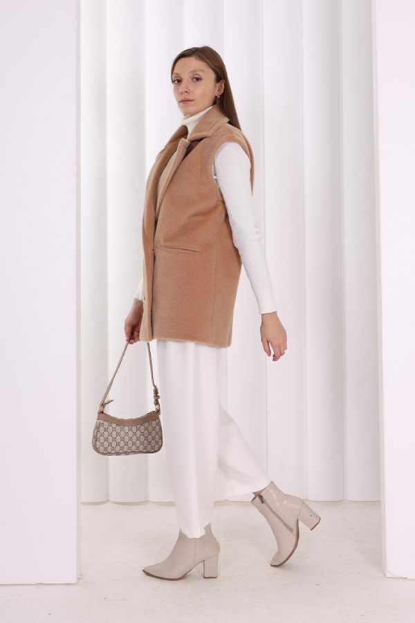 Angora Yelek 70031 Vizon - 1