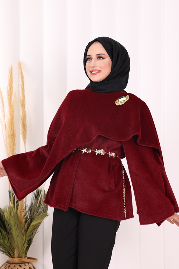 Atkı Detay Panço 70061 Bordo - 4