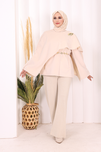 Atkı Detay Panço 70061 Taş - Bym Fashion