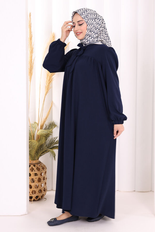 Bebekli Anne Elbisesi 3896 Lacivert - 3