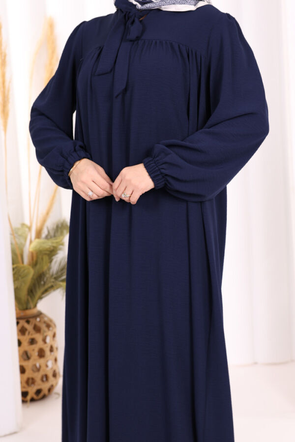 Bebekli Anne Elbisesi 3896 Lacivert - 6