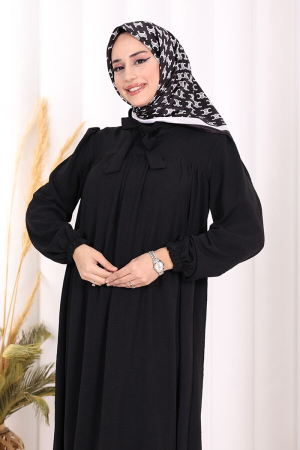 Bebekli Anne Elbisesi 3896 Siyah - 4