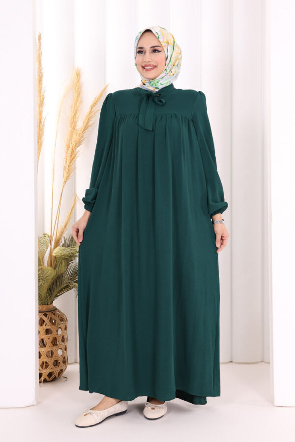 Bebekli Anne Elbisesi 3896 Zümrüt - 1