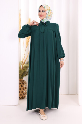 Bebekli Anne Elbisesi 3896 Zümrüt - 2