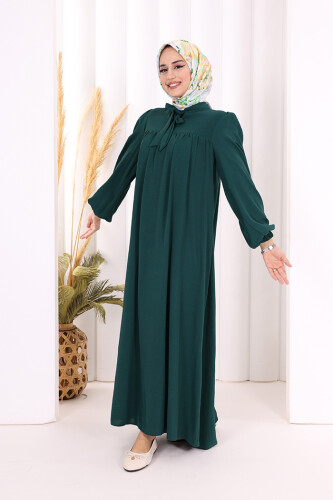 Bebekli Anne Elbisesi 3896 Zümrüt - 4