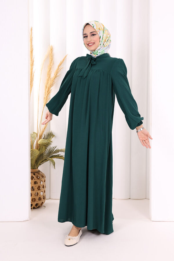 Bebekli Anne Elbisesi 3896 Zümrüt - 4