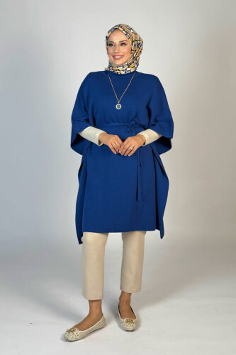 Belden Bağlamalı Panço 18308 Lacivert - Bym Fashion