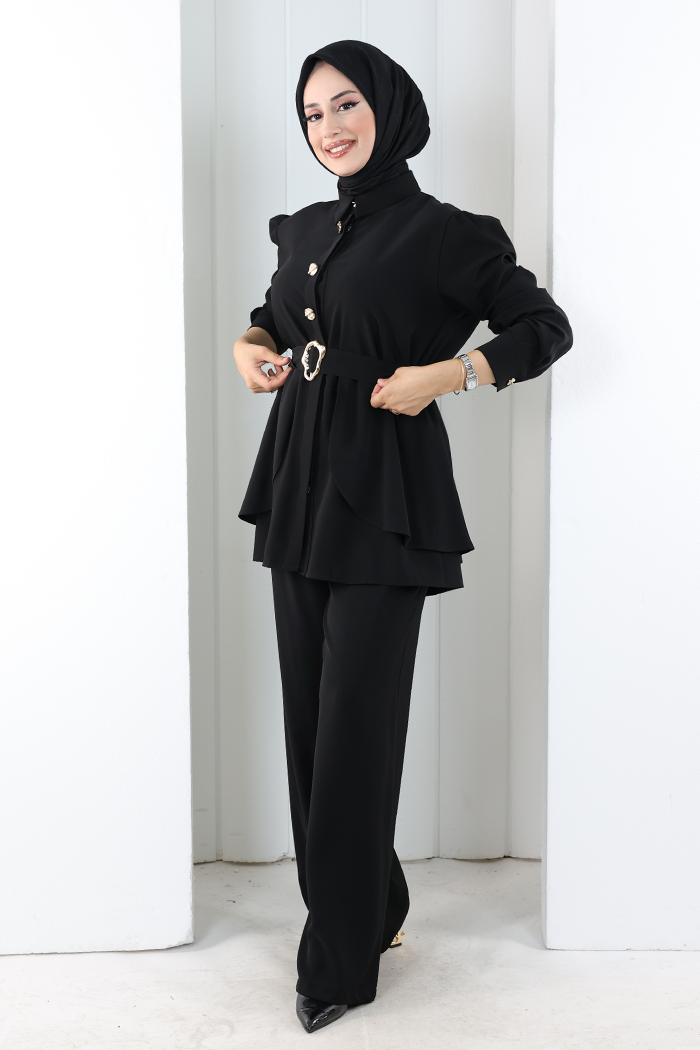 Belden Büzgülü İkili Takım 8710 Siyah - 3