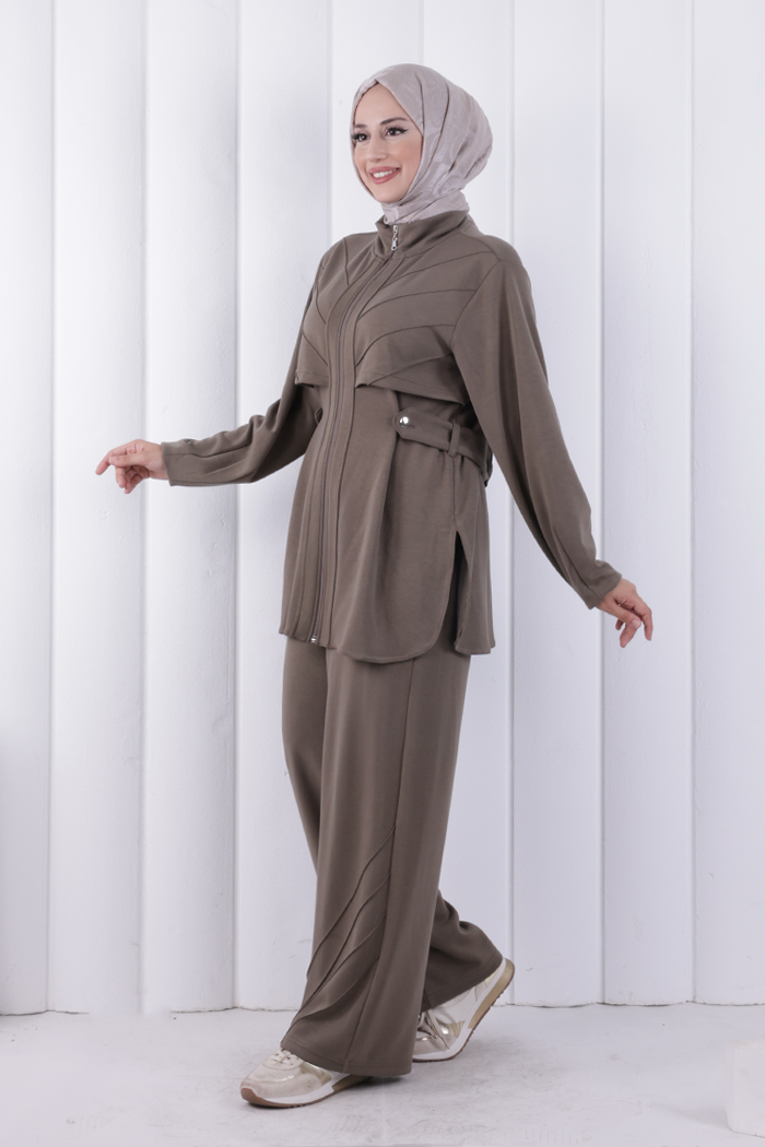 Belden Oturtmalı Oysho Takım 1210 Haki - 3