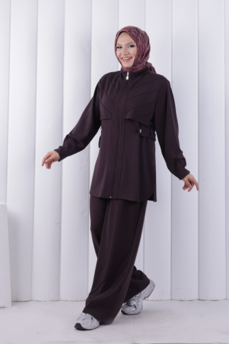 Belden Oturtmalı Oysho Takım 1210 Mürdüm - 2