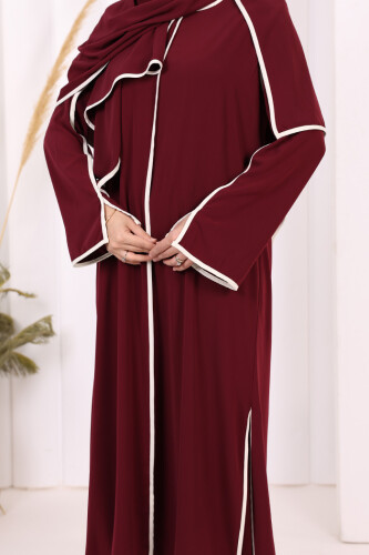 Biyeli Pantolonlu Tunik Takım 8001 Mürdüm - 7