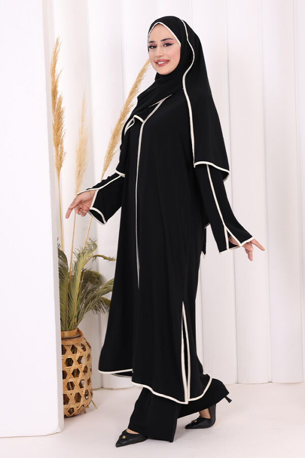 Biyeli Pantolonlu Tunik Takım 8001 Siyah - 2