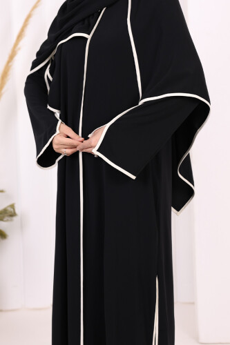 Biyeli Pantolonlu Tunik Takım 8001 Siyah - 5