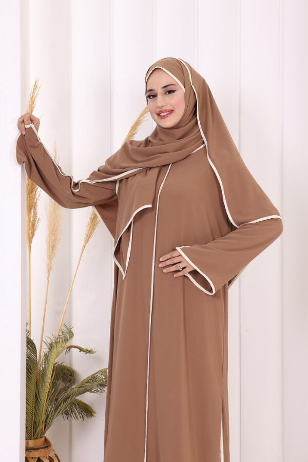 Biyeli Pantolonlu Tunik Takım 8001 Taba - 5