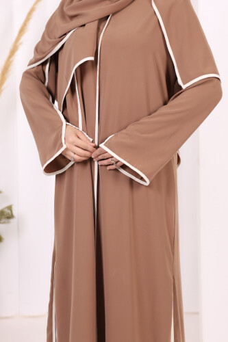 Biyeli Pantolonlu Tunik Takım 8001 Taba - 6