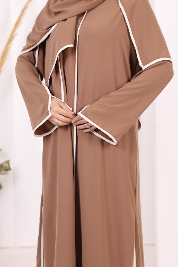 Biyeli Pantolonlu Tunik Takım 8001 Taba - 6