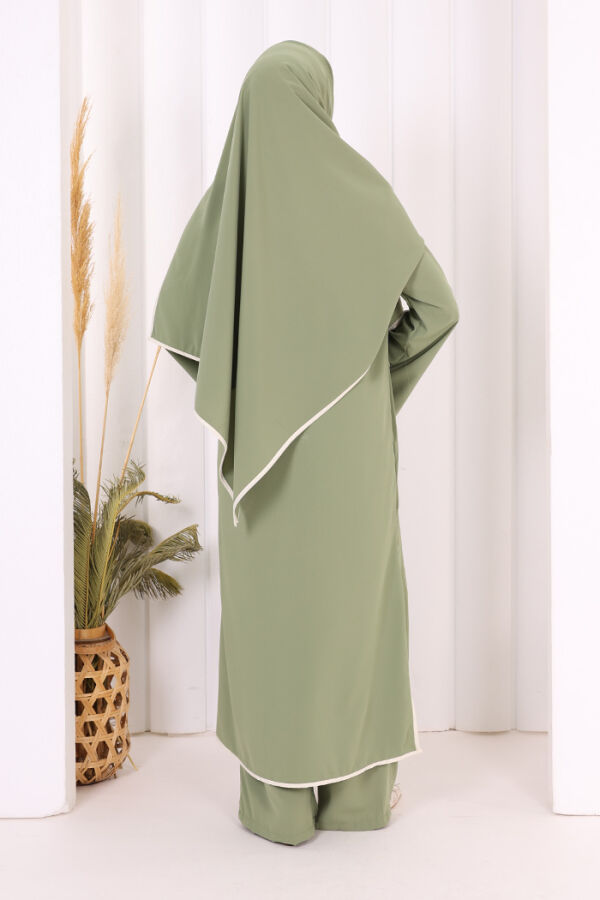 Biyeli Pantolonlu Tunik Takım 8001 Yeşil - 5