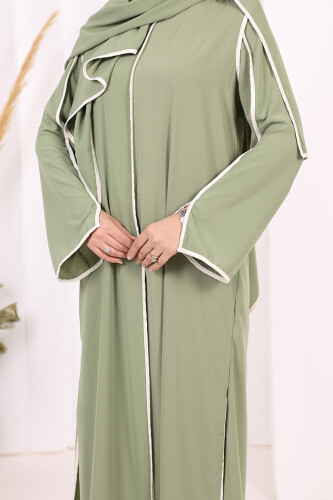 Biyeli Pantolonlu Tunik Takım 8001 Yeşil - 7