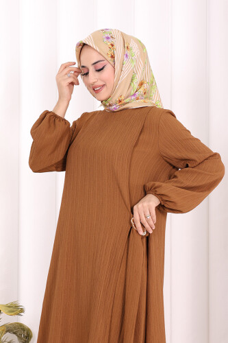 Broş Detaylı Pantolon Takım 8011 Kahverengi - 5